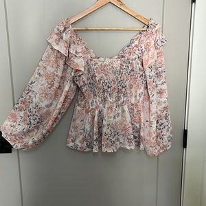 Floral Peplum Blouse